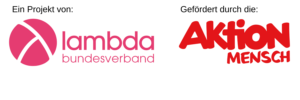Logo von Lambda und Aktion Mensch